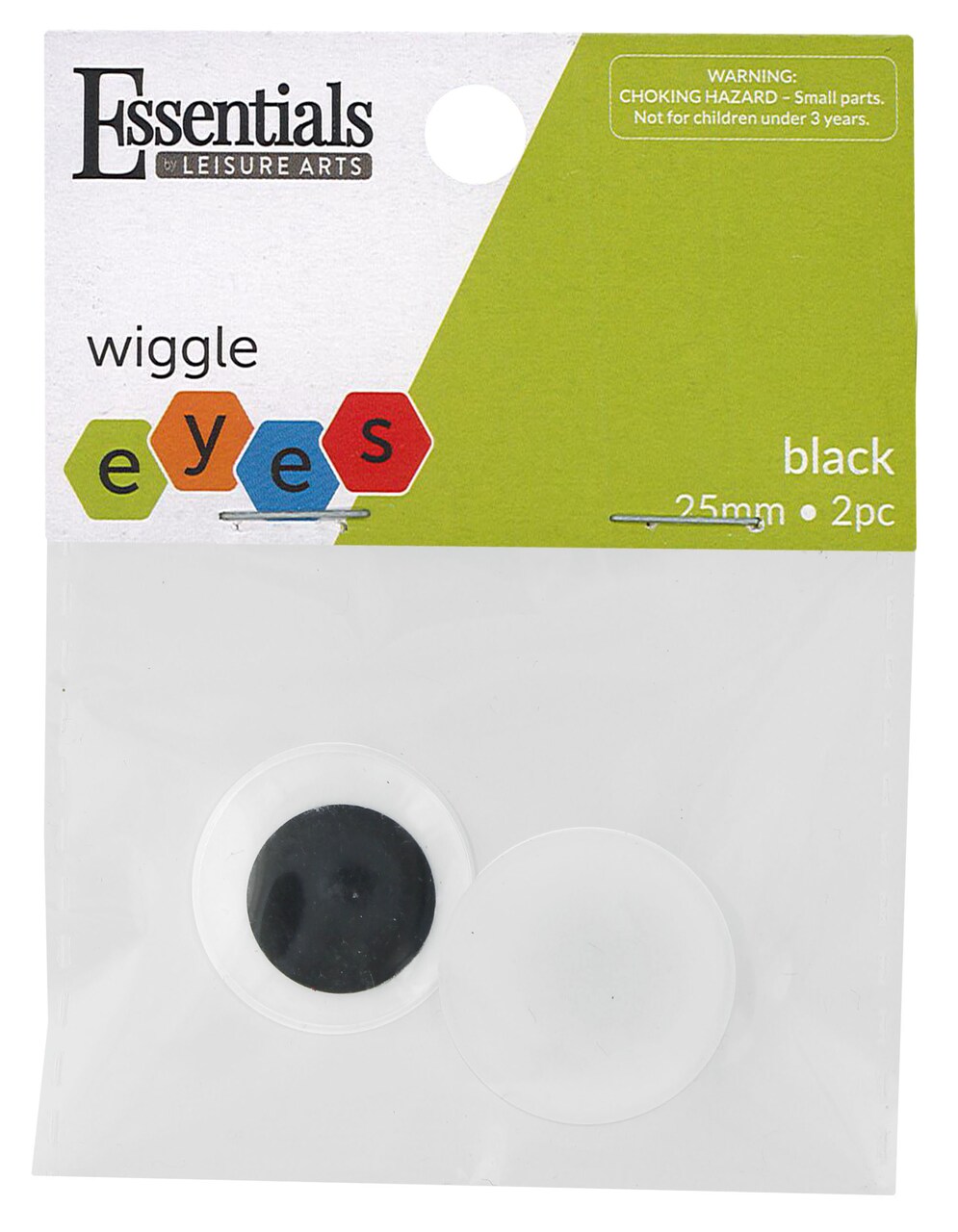 Essentials By Leisure Arts Eyes Paste On Moveable 25Mm Black 2Pc Googly Eyes, Google Eyes For Crafts, Big Googly For Crafts, Wiggle Eyes, Craft
